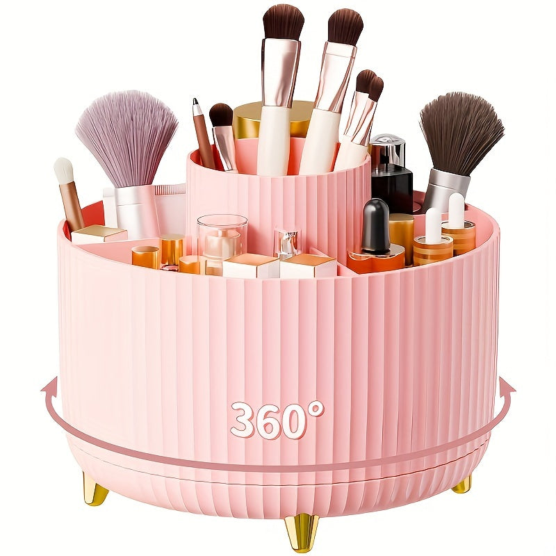 Organisateur de Maquillage Rotatif 360° - Accès Facile et Grande Capacité