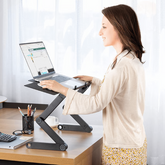 Support pour Ordinateur Portable Ergonomique - Rotation à 360° et Ajustabilité Optimale
