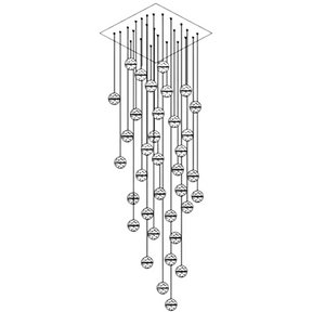 Luminaire Suspendu en Cristal - Éclairage Élégant et Réglable