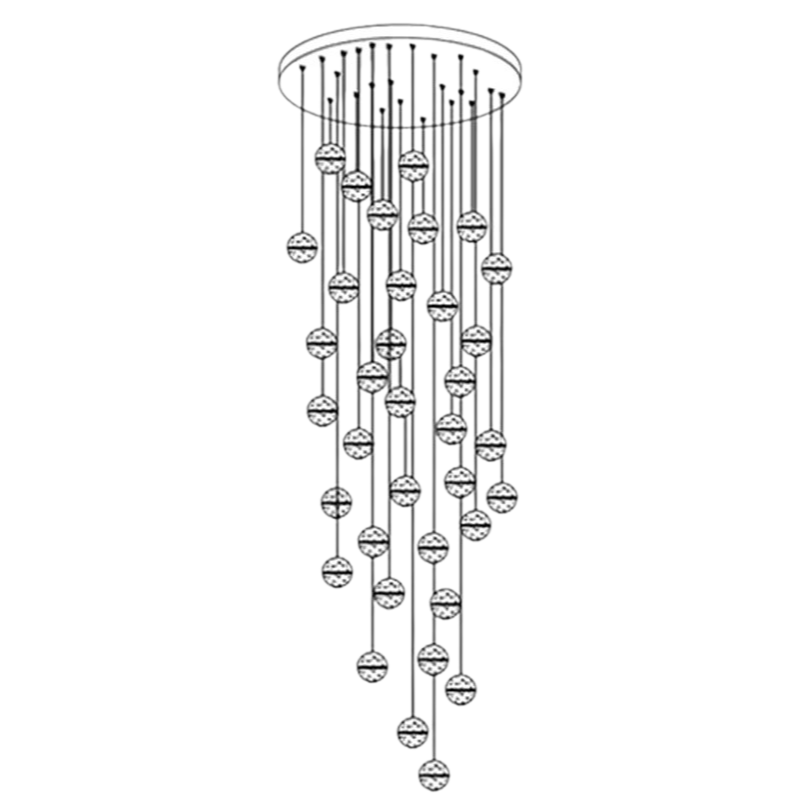 Luminaire Suspendu en Cristal - Éclairage Élégant et Réglable