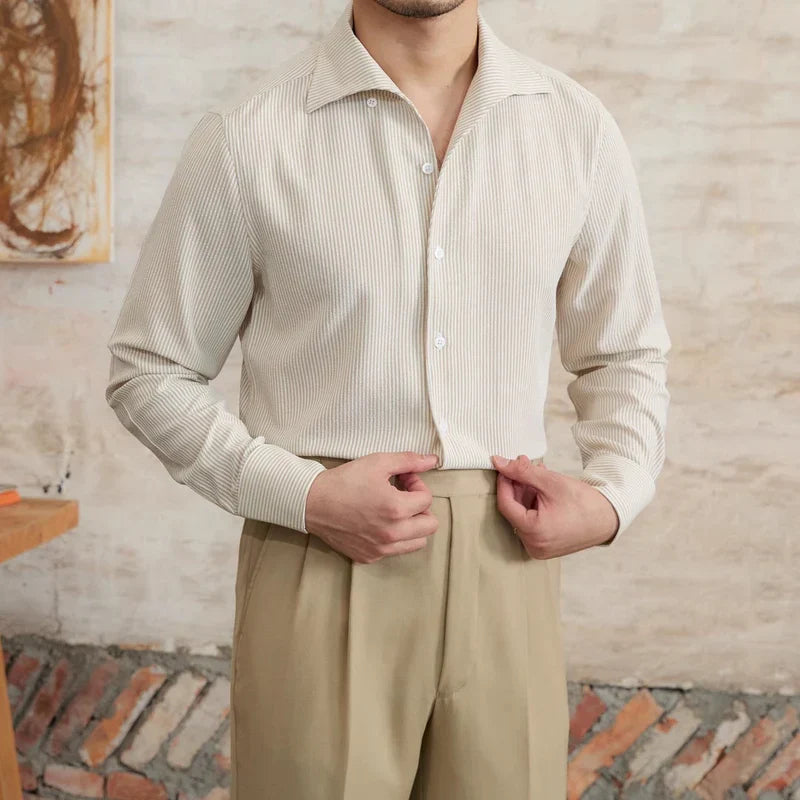 Chemise Ajustée Micro-Carreaux Distinguée - Élégance Classique et Confort Contemporain