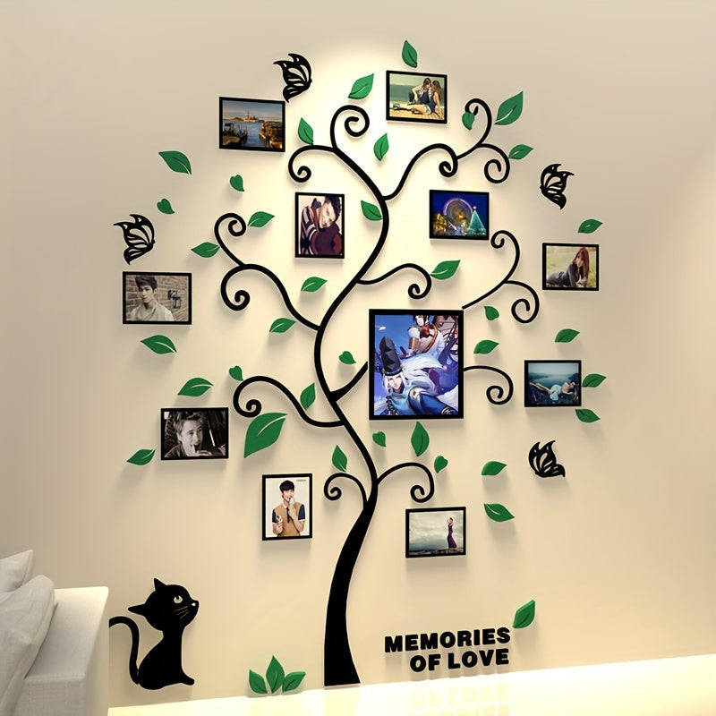 Arbre à Photos 3D en Acrylique - Installation Facile et Design Créatif