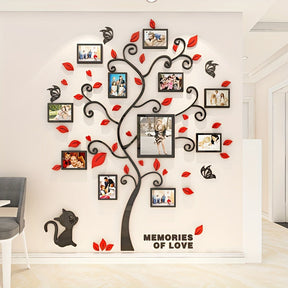 Arbre à Photos 3D en Acrylique - Installation Facile et Design Créatif