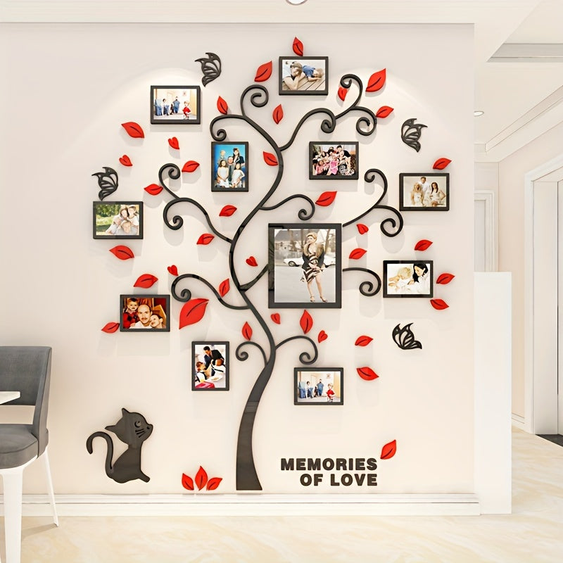 Arbre à Photos 3D en Acrylique - Installation Facile et Design Créatif