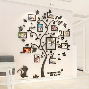 Arbre à Photos 3D en Acrylique - Installation Facile et Design Créatif