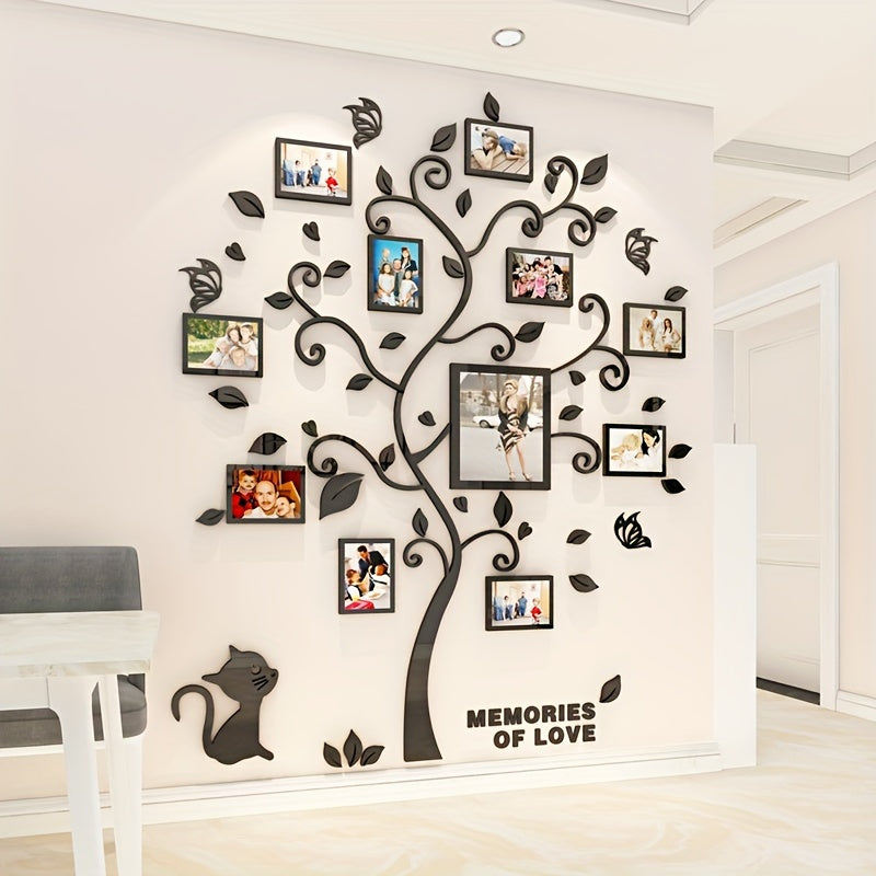 Arbre à Photos 3D en Acrylique - Installation Facile et Design Créatif