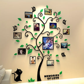 Arbre à Photos 3D en Acrylique - Installation Facile et Design Créatif