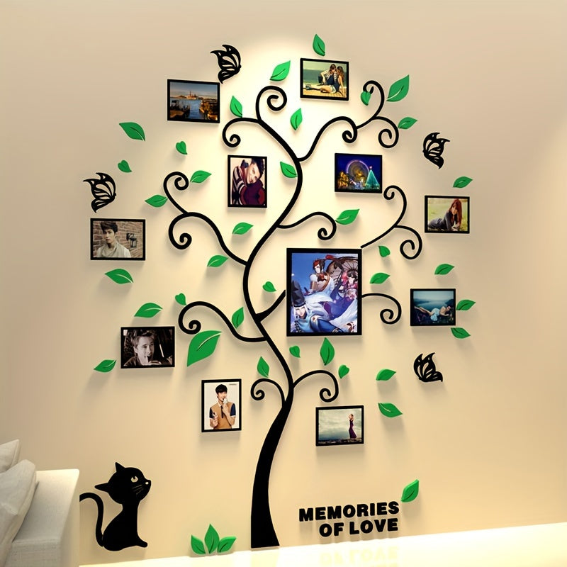 Arbre à Photos 3D en Acrylique - Installation Facile et Design Créatif