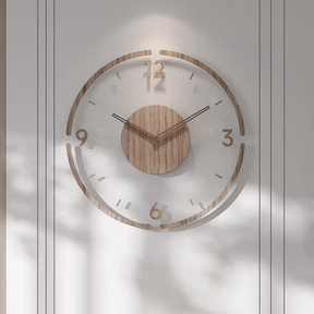Horloge Murale Scandinave en Bois - Design Minimaliste et Silencieux