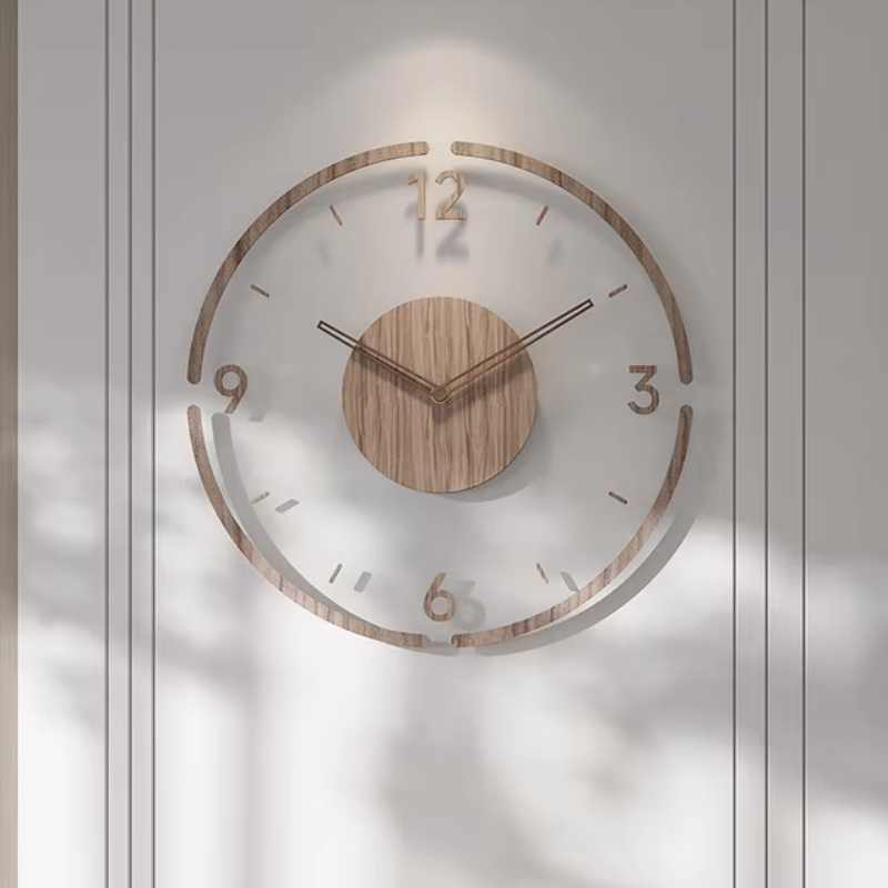 Horloge Murale Scandinave en Bois - Design Minimaliste et Silencieux