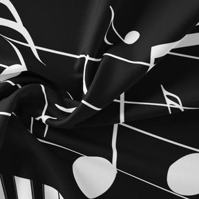 Ensemble de Literie Musical - Imprimé Élégant de Piano et Notes
