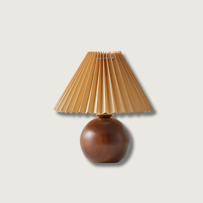 Lampe de Table en Bois et Tissu - Éclairage Doux et Ambiance Chaleureuse
