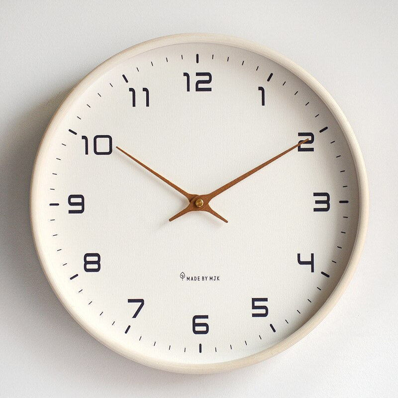 Horloge Murale en Bois Naturel - Élégance Scandinave pour Intérieur Moderne