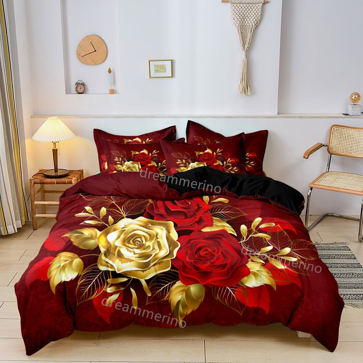 Ensemble de Couette Romantique en Microfibre - Élégance et Confort Floral