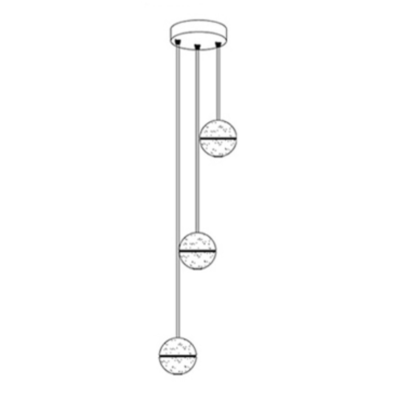 Luminaire Suspendu en Cristal - Éclairage Élégant et Réglable