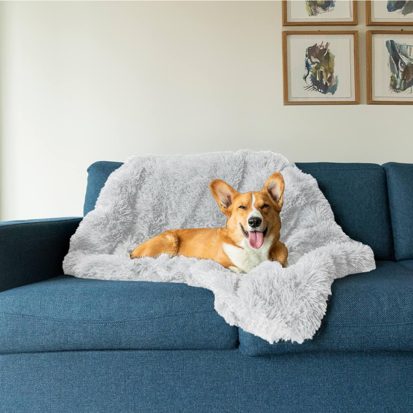 Couverture Apaisante pour Chien - Tissu Doux et Lavable en Machine