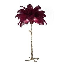 Lampe sur Pied en Plume d'Ostrich - Éclairage Ambiant et Élégant