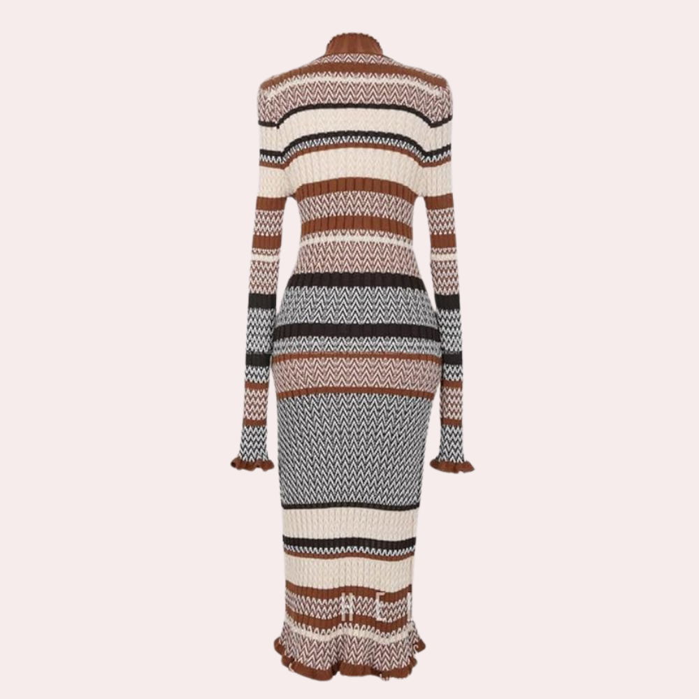 Robe Tricotée Femme - Confort et Style avec Coupe Flatteuse