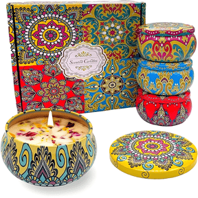 Bougies Parfumées Jasmin et Santal - Ambiance Apaisante pour Détente