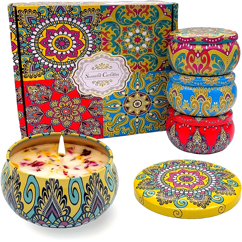 Bougies Parfumées Jasmin et Santal - Ambiance Apaisante pour Détente