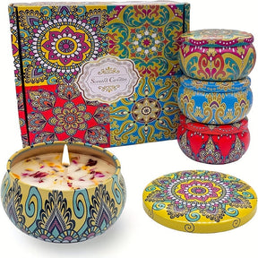 Bougies Parfumées Jasmin et Santal - Ambiance Apaisante pour Détente
