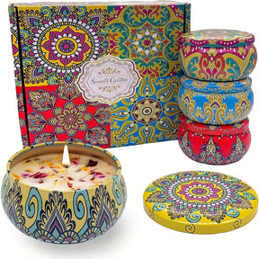 Bougies Parfumées Jasmin et Santal - Ambiance Apaisante pour Détente