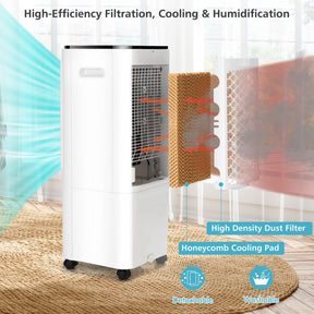 Refroidisseur d'air 4-en-1 Écologique - Confort Personnalisé avec Réservoir de 12L