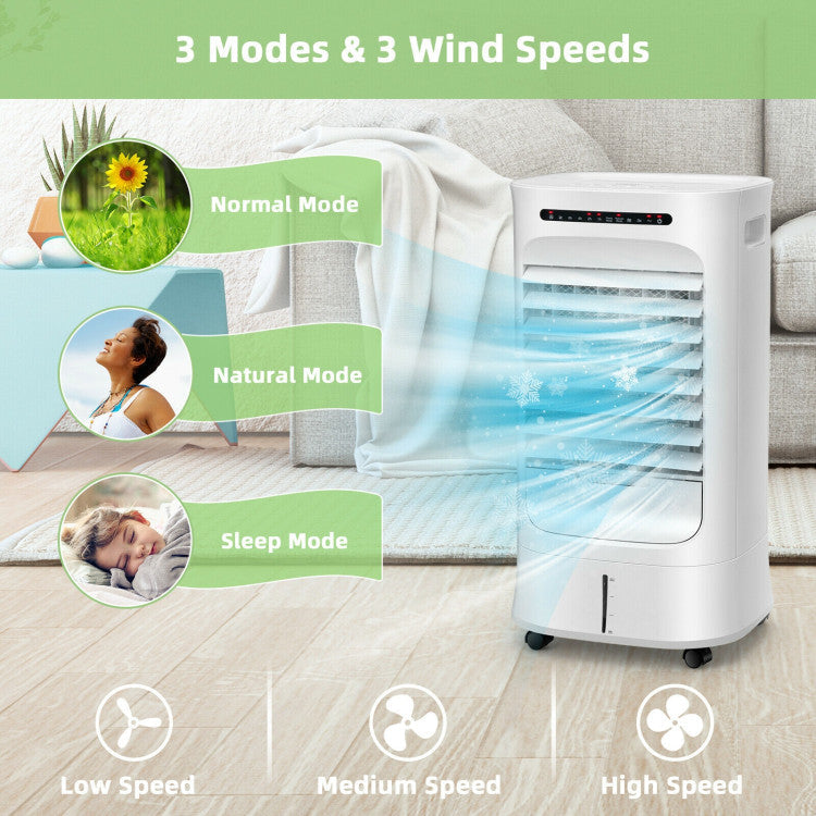 Refroidisseur d'Air Évaporatif Portable - 4-en-1 avec Minuteur et Modes Ajustables