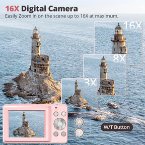 Appareil Photo Numérique Vintage - Léger et Portable avec Vidéo 1080p
