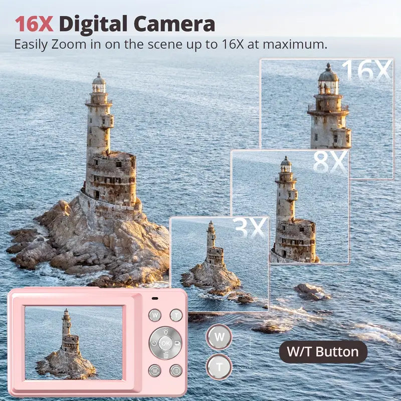 Appareil Photo Numérique Vintage - Léger et Portable avec Vidéo 1080p
