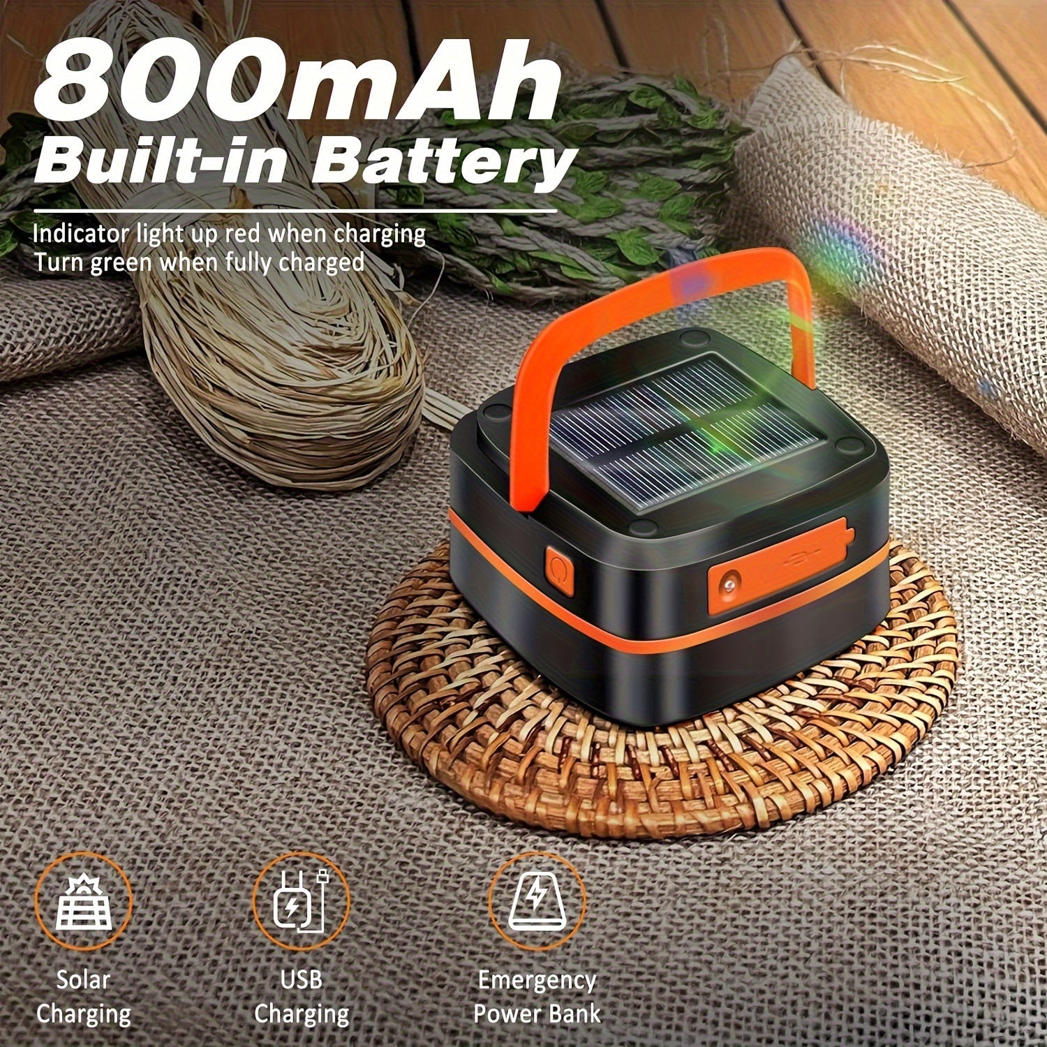 Lampe de Camping LED Rechargeable - Compacte et Pliable pour Aventures