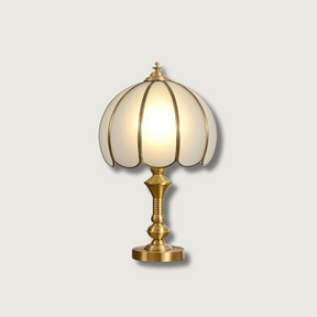 Lampe de Table en Laiton et Verre - Design Rétro Élégant et Luxueux