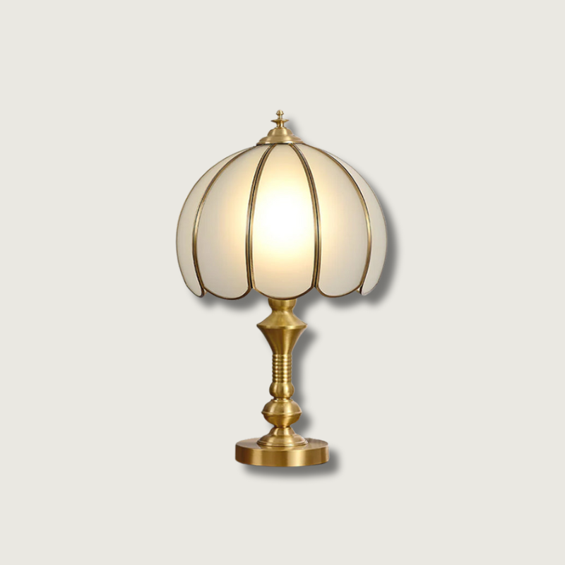 Lampe de Table en Laiton et Verre - Design Rétro Élégant et Luxueux