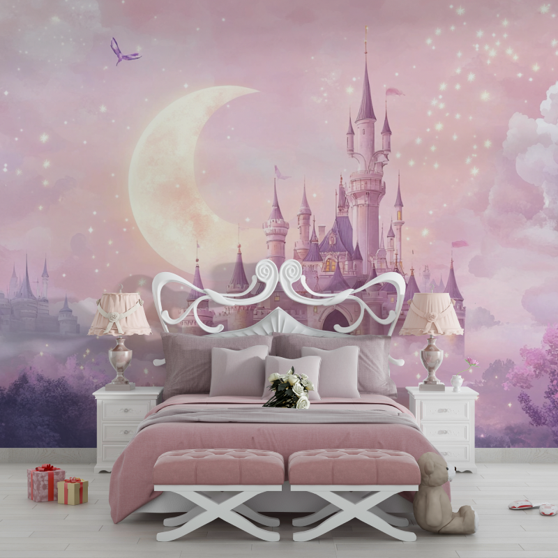 Papier Peint Princesse Lune et Château