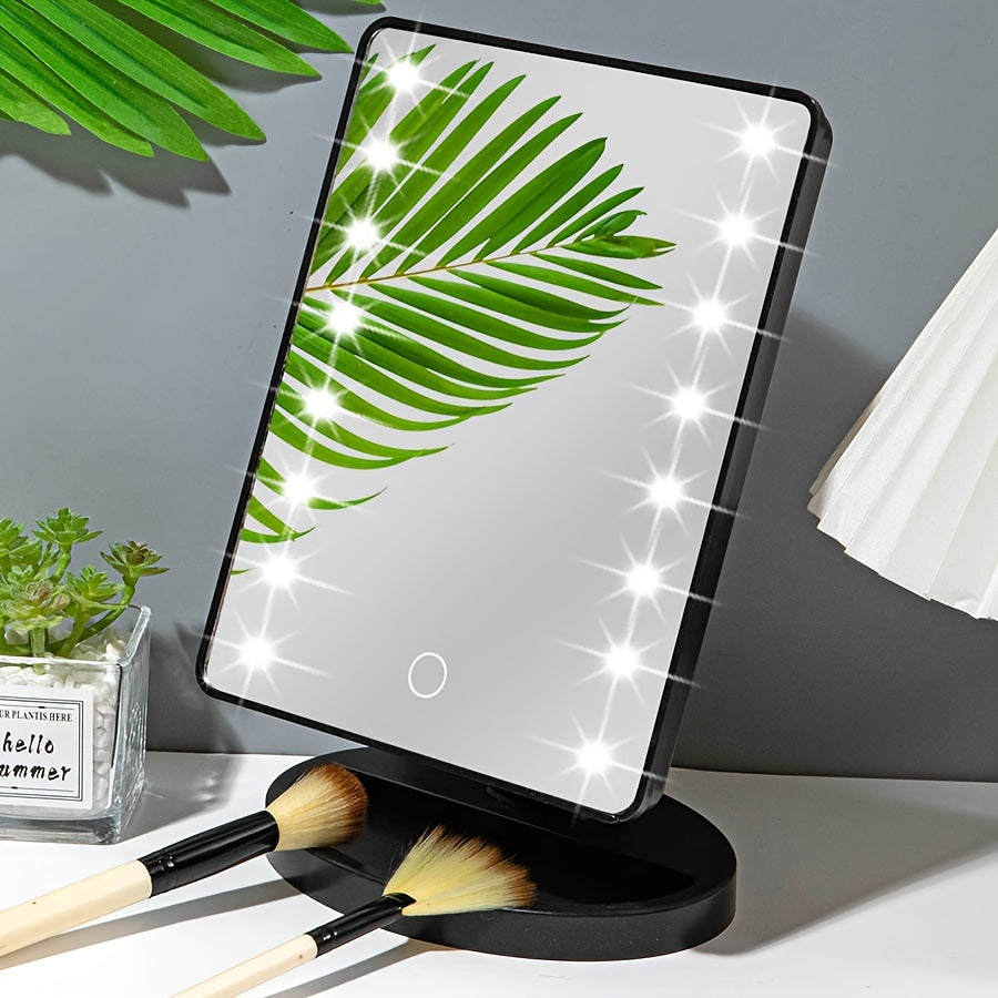 Miroir de Maquillage LED Ajustable - Luminosité Réglable et Portable