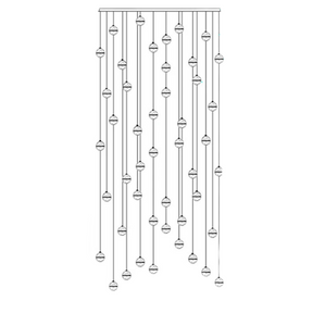 Luminaire Suspendu en Cristal - Éclairage Élégant et Réglable