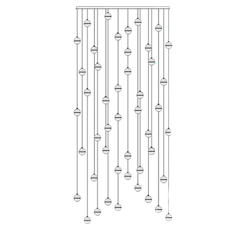 Luminaire Suspendu en Cristal - Éclairage Élégant et Réglable