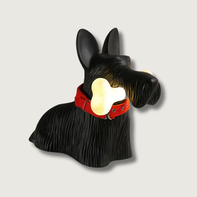 Lampe de Table LED Chien Scottie - Design Joyeux et Fonctionnel