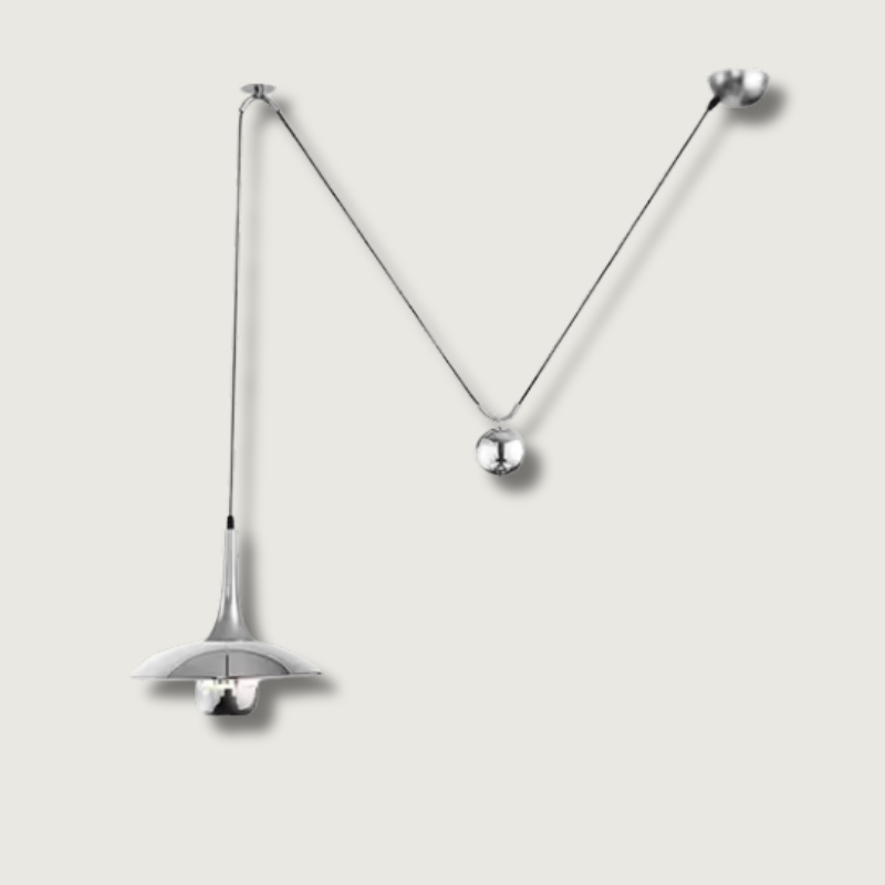 Suspension Luminaire Chromée Moderne - Élégance Minimaliste et Installation Facile