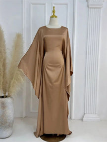 Robe Maxi Élégante pour Femmes - Manches en Cape et Confort Optimal