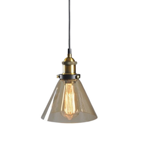 Lampe Suspendue Industrielle en Verre - Design Élégant et Minimaliste