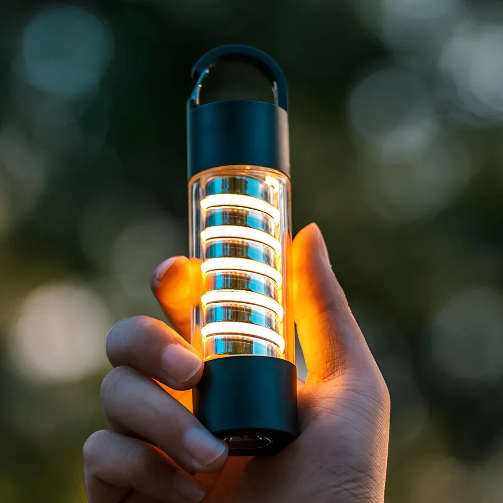 Lampe LED Portable Extérieure - Autonomie de 12 Heures et Étanche
