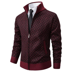 Pull Zippé Tendance et Confortable - Style Moderne avec Motif Géométrique