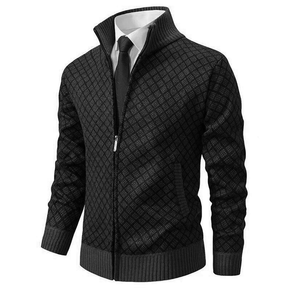 Pull Zippé Tendance et Confortable - Style Moderne avec Motif Géométrique