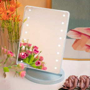 Miroir de Maquillage LED Ajustable - Luminosité Réglable et Portable