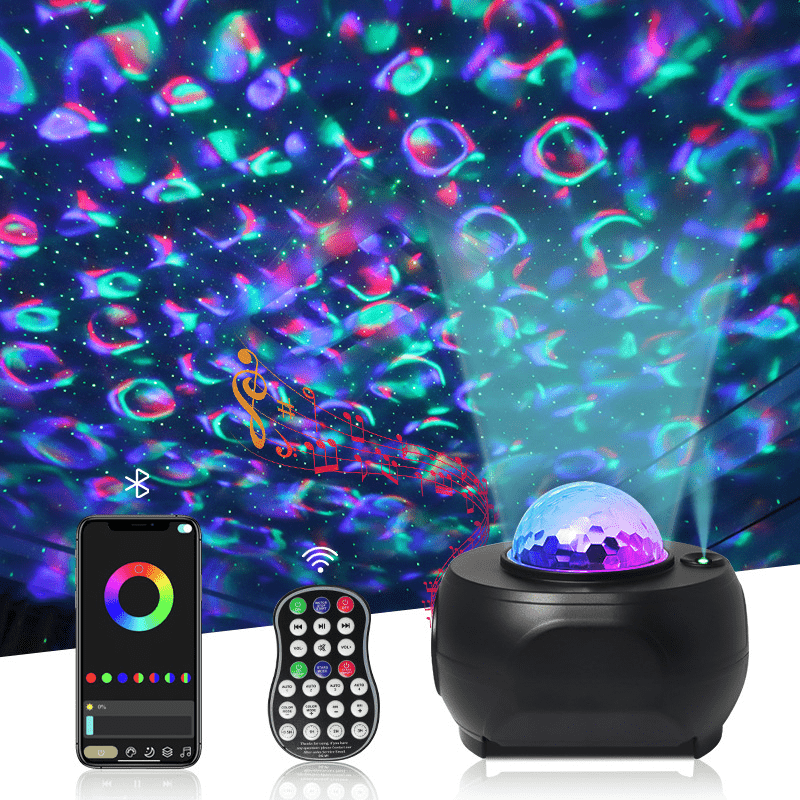 Projecteur d'Étoiles 5-en-1 - Atmosphère Magique avec Haut-Parleur Bluetooth
