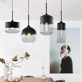 Éclairage Loft Chic Moderne - Lampe en Fer et Verre de Qualité