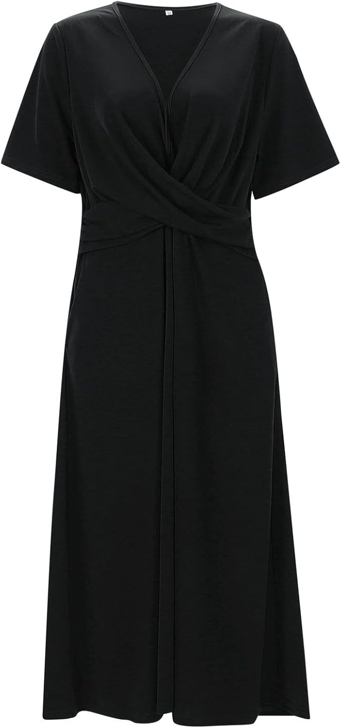 Robe Vintage Femme Décolleté en V - Élégance Intemporelle et Confort Moderne