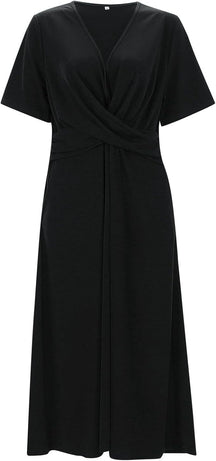 Robe Vintage Femme Décolleté en V - Élégance Intemporelle et Confort Moderne