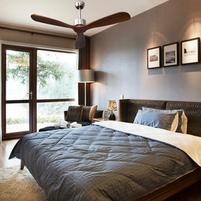 Ventilateur de Plafond Télécommandé - Design Élégant en Nickel Brossé de 52 Pouces
